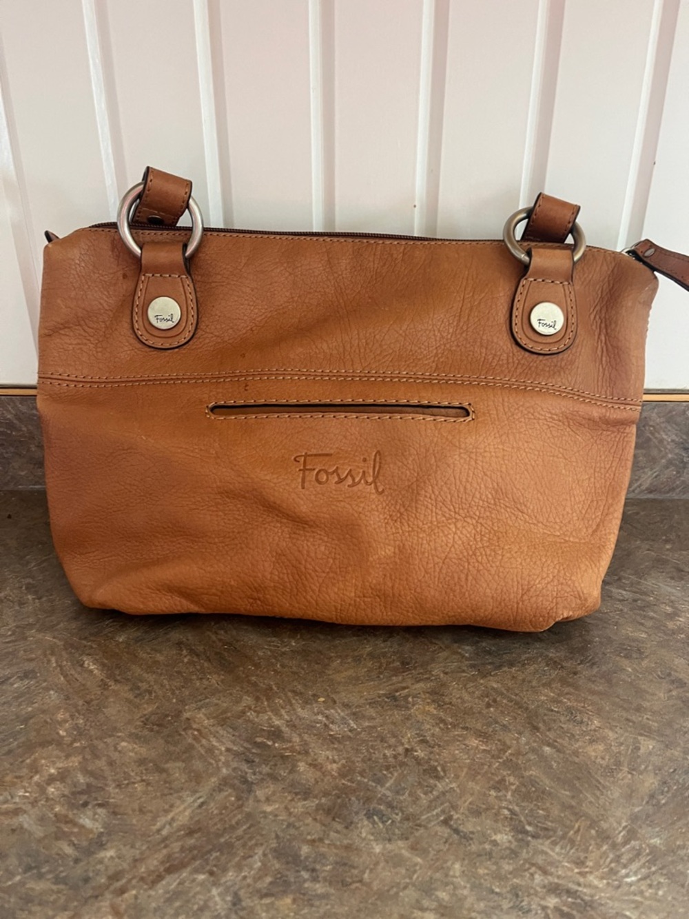 Fossil Brown Leather Shoulder bag